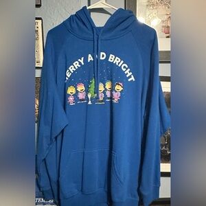 Torrid Peanuts Blue Holiday Hoodie 3x